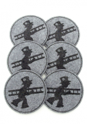 Schornsteinfeger-Bierfilz – Set grau